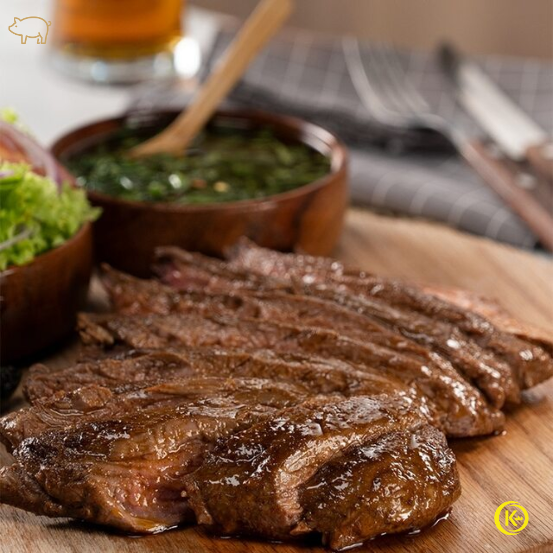 Arrachera texana de cerdo