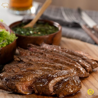 Arrachera texana de cerdo